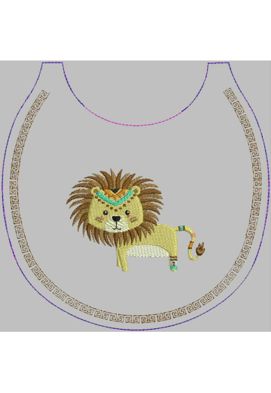 Hop057 - Lion Tribal Bib